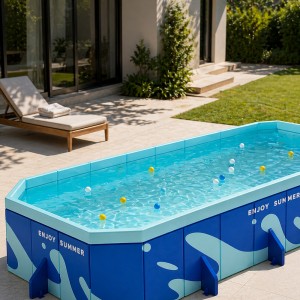 Сімейний складаний басейн Pool 318×183×50 см із жорсткими стінками, швидке розкладення, злив води(ARSH/KAR107)