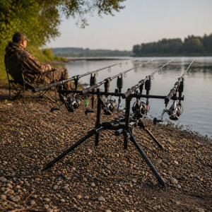 Підставка для 5 вудилищ телескопічний короповий род под з регулюванням висоти та довжини Род-Под RP-210 (988)