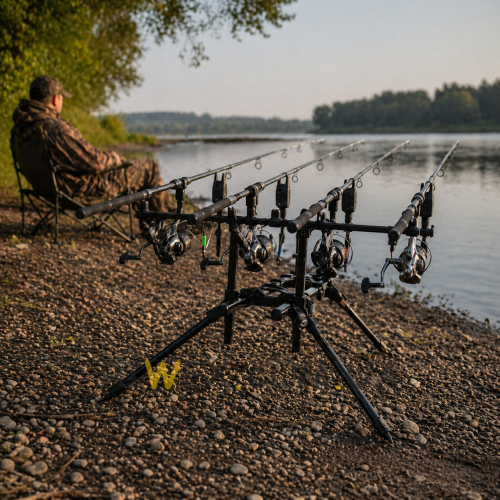 Підставка для 5 вудилищ телескопічний короповий род под з регулюванням висоти та довжини Род-Под RP-210 (988)