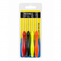 Набір для посадки бойлів короповий needle combo set, інструменти для волосяного монтажу, бойли/пеллети/pop-up GZ-019 (3 ​​голки + свердло) (988)