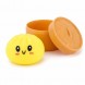 BUN Squishy Dumpling сквіш бао булочка / пельмень 5,5 см — м’яка іграшка-сквіші, фіджет для руккапсула-кошик «bamboo steamer» Випадковий колір (OX)
