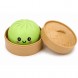 BUN Squishy Dumpling сквіш бао булочка / пельмень 5,5 см — м’яка іграшка-сквіші, фіджет для руккапсула-кошик «bamboo steamer» Випадковий колір (OX)