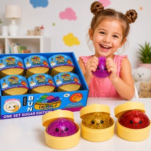 Антистрес іграшка сквіш BUN Squishy Rainbow Mystery м'яка іграшка булочка пельмень 8.5 см випадковий колір (OX)