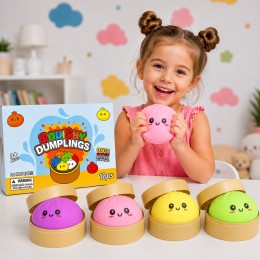 Антистрес іграшка сквіш BUN Squishy Dumpling м'яка іграшка булочка пельмень 8.5 см випадковий колір (OX)