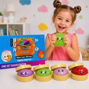 Сквіш BUN Squishy Rainbow Mystery м'яка іграшка булочка пельмень 8.5 см Orbiz Edition випадковий колір (OX)