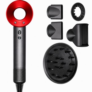 Фен-стайлер HAIR DRYER 5в1 з насадками та іонізацією 1600 Вт для укладки волосся, Червоний (X05/2870)