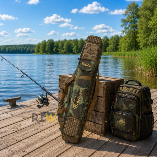 Полужесткий чехол BoyaBY HL Rod Bag 100 см для спиннингов и удилищ с двумя секциями, Лесной камуфляж(988)