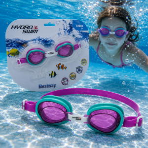 Дитячі окуляри для плавання, полікарбонатні лінзи UV, anti-fog, 3 Bestway Hydro-Swim 21002 розмір S 48–52 см Рожеві (AT) Дитячі окуляри для плавання, полікарбонатні лінзи UV, anti-fog, 3 Bestway Hydro-Swim 21002 розмір S 48–52 см Рожеві (AT)