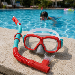 Набор для снорклинга Bestway 24032 Hydro-Swim/Explora 2в1 — маска для плавания + трубка, детский 7+ Зеленый (AT)