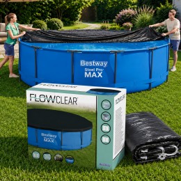 Накрытие на каркасный бассейн Bestway 58038 470 см ПВХ тент для бассейнов Steel Pro (AT)
