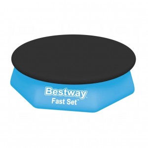 Захисний тент Bestway 58032 для круглого надувного басейну 244 см чохол від пилу листя (AT)
