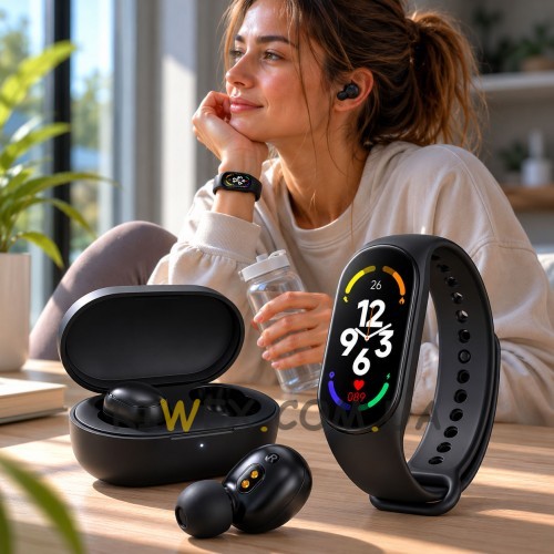 Набір спортивний №1: Smart Band M7 смарт годинник та бездротові TWS навушники Bluetooth