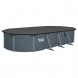 Овальний каркасний басейн Bestway Hydrium 561CW 730x360x132 см комплект насос тент підстилка сходи, 27090 л (AT)