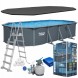 Овальний каркасний басейн Bestway Hydrium 561CW 730x360x132 см комплект насос тент підстилка сходи, 27090 л (AT)