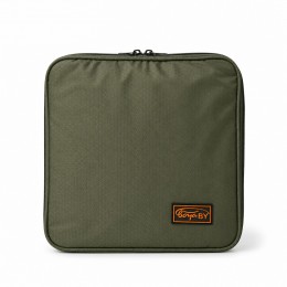 Велика сумка органайзер BoyaBY Reel Case для котушок і снастей 40×40×15 см 4 секції олива (988)