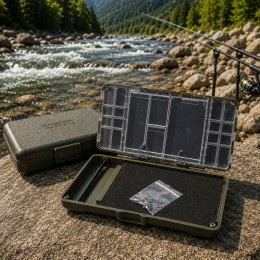 Органайзер для карповых монтажов Carp fishing box HZ-01 двухсторонняя коробка для снастей и поводков (5650)