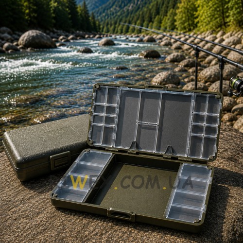 Органайзер для карповых монтажов Carp fishing box HZ-02 двухсторонняя коробка для снастей и поводков (5650)