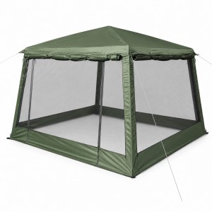 Просторный кемпинговый шатер беседка 1628D 320х320х245 см с москитными сетками и защитой от дождя, Хаки (5650) Просторный кемпинговый шатер беседка 1628D 320х320х245 см с москитными сетками и защитой от дождя, Хаки (5650)