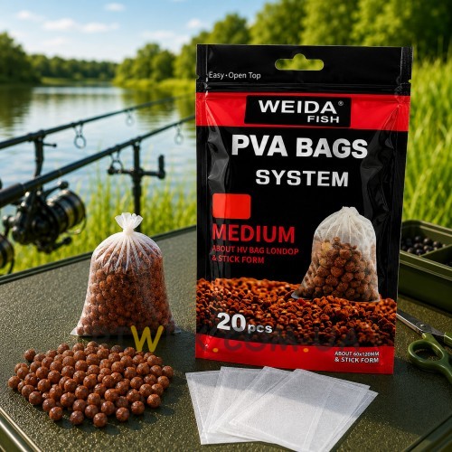 ПВА пакети  для точкового підгодовування, коропова риболовля Weida Fish SRD-60 Medium 20 штук(5650)