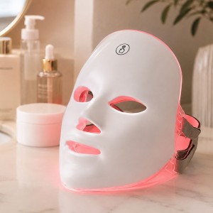 LED маска для лица с 7 цветами светотерапии маска-массажер для лифтинга и омоложения кожи (X40/33592)
