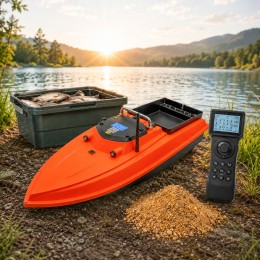 Кораблик для прикормки D80 GPS100 GPS до 500 м 1 бункер 3 кг безколекторні двигуни 38000 мАч, помаранчевий(SF)