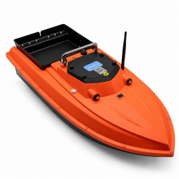 Кораблик для прикормки D80 GPS100 GPS до 500 м 1 бункер 3 кг безколекторні двигуни 46000 мАч, помаранчевий(SF)