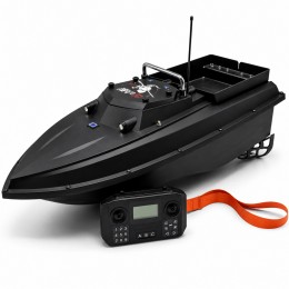 Прикормочний кораблик для риболовлі D80 GPS швидкість до 30 км/год 1 бункер 500м керування 46000mAh, чорний(SF)