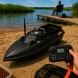Прикормочний кораблик для риболовлі D80 GPS швидкість до 30 км/год 1 бункер 500м керування 46000mAh, чорний(SF)