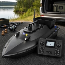 Кораблик радіокерований для риболовлі з GPS 12V 18000 mAh чорний для завезення підгодовування і снастей(КР)