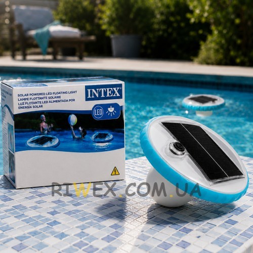 Светильник-поплавок для бассейна, солнечная LED лампа Intex 28695 5 цветов, защита IP28, 17 см (LM)