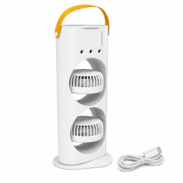 Настільний вентилятор 3в1 Double-ended Spray Fan подвійний акумуляторний зі зволоженням, LED, USB (AX)