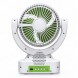 Акумуляторний настільний вентилятор із сонячною панеллю, Bluetooth-колонкою, FM-радіо, USB, TF та LED-лампою GDTIMES GD-8021BT (АХ)