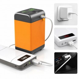 Душ туристический производный аккумуляторный 7500 mAh с дисплеем температуры насосом USB, 3 л/мин (AMN)
