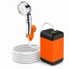 Душ туристичний похідний акумуляторний 7500 mAh з дисплеєм температури, насосом, 6 режимів, USB, 3 л/хв (AMN)