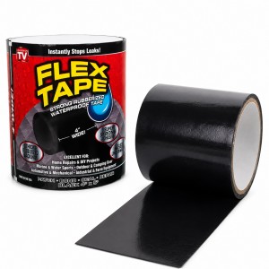 Універсальна герметизуюча стрічка Flex Tape 2 AND XL-1509 10 см чорна для ремонту покрівлі, труб і ємностей (X05/4419)
