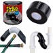Універсальна герметизуюча стрічка Flex Tape 2 AND XL-1509 10 см чорна для ремонту покрівлі, труб і ємностей (X05/4419)