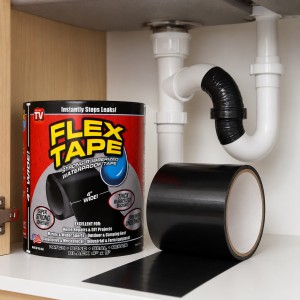 Універсальна герметизуюча стрічка Flex Tape 2 AND XL-1509 10 см чорна для ремонту покрівлі, труб і ємностей (X05/4419)