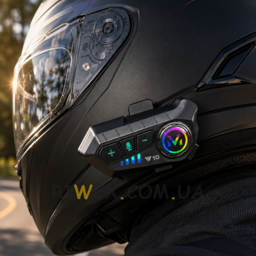 Бездротова мотогарнітура Bluetooth навушники з мікрофоном для дзвінків Y10 2000 мАг, Type-C, IPX6 Чорна (509/4666)
