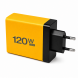 Мережевий зарядний пристрій 26X188 120W на 6 USB-портів USB-C та USB-A для смартфонів і ноутбуків, Жовтий  (509/5081)