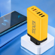 Мережевий зарядний пристрій 26X188 120W на 6 USB-портів USB-C та USB-A для смартфонів і ноутбуків, Жовтий  (509/5081)