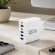 Мережевий зарядний пристрій 26X188 120W на 6 USB-портів USB-C та USB-A для смартфонів і ноутбуків, Білий  (509/5083)