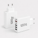 Мережевий зарядний пристрій 26X188 120W на 6 USB-портів USB-C та USB-A для смартфонів і ноутбуків, Білий  (509/5083)