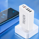 Мережевий зарядний пристрій 26X188 120W на 6 USB-портів USB-C та USB-A для смартфонів і ноутбуків, Білий  (509/5083)