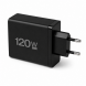 Мережевий зарядний пристрій 26X188 120W на 6 USB-портів USB-C та USB-A для смартфонів і ноутбуків, Чорний  (509/5082)