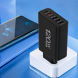 Мережевий зарядний пристрій 26X188 120W на 6 USB-портів USB-C та USB-A для смартфонів і ноутбуків, Чорний  (509/5082)