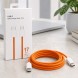 Кабель для швидкої зарядки Type-C – Type-C 60W Orange 26X-196 1 м тканинний для iPhone 17 Pro Max, Помаранчевий (509/5084)