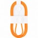 Кабель для швидкої зарядки Type-C – Type-C 60W Orange 26X-196 1 м тканинний для iPhone 17 Pro Max, Помаранчевий (509/5084)