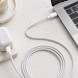 Кабель для швидкої зарядки Type-C – Type-C 60W 1 м тканинний для iPhone 17 Pro Max 26X-198, Білий (509/5085)