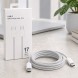 Кабель для швидкої зарядки Type-C – Type-C 60W 1 м тканинний для iPhone 17 Pro Max 26X-198, Білий (509/5085)