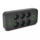 Сетевой удлинитель Power Socket F06U с USB Type-C, 6 розеток, 4 USB, кабель 2 м, 2500 Вт, черный (509/4705)